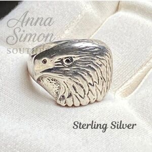 Sterling Silver Eagle Ring - Handmade Navajo Size 7 1/2